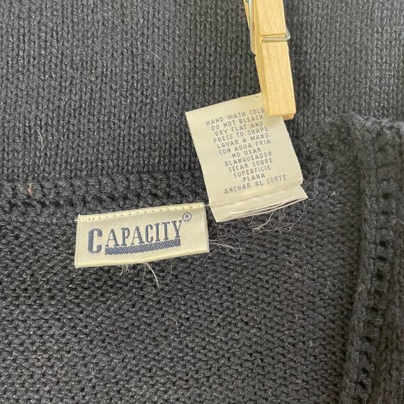 Vintage Sweater Vest Womens Size Small Navy Blue Fall Autumn Knit Grandma 90s - Picture 7 of 9